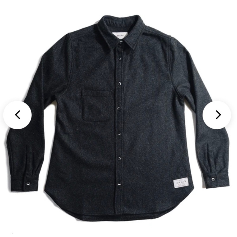NEW Anián Modern Melton Wool shirt - size XS.